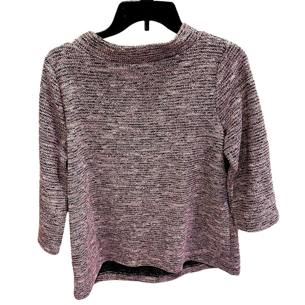 LOFT Womens Sweater Pink Knit Top Cotton Blend Size Medium